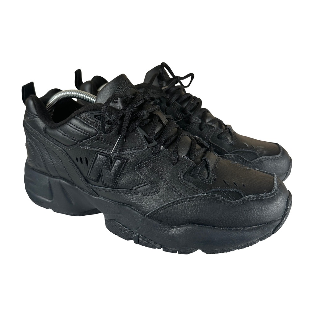 New Balance 608 Training Shoes Mens 10.5 Black Leather Sneakers ABZORB MX608AB